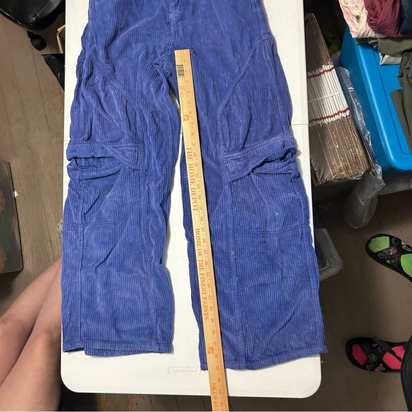Urban Outfitters Blue Corduroy Pants Carpenter Baggy Cargo Size 26 L2 - Picture 6 of 8